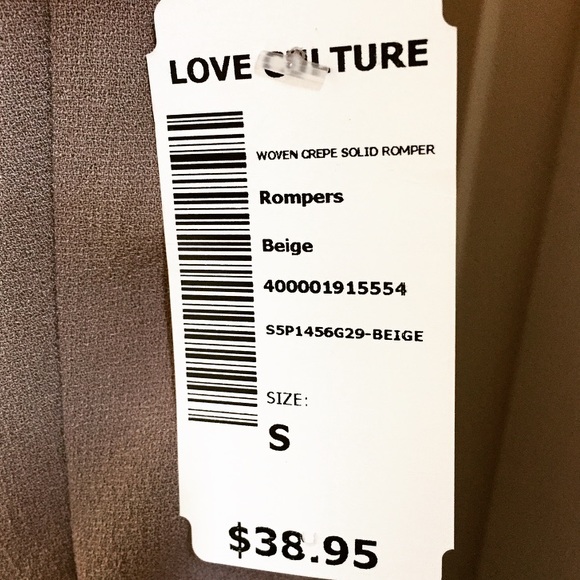 Crepe Solid Romper - Taupe - NWT - Picture 4 of 5